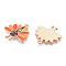 Thanksgiving Day Alloy Enamel Pendants, Light Gold, Turkey, 20.5x20x1.5mm, Hole: 1.6mm