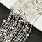3M Brass Satellite Chains, Flat Oval Cable Chains with Round Beaded, Unwelded, with Card Paper, Silver, 2.2x1.7x0.23mm, Bead: 3.5mm