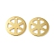 201 Stainless Steel Pendants,  Round Charms, Golden, 13x0.5mm, Hole: 1.2mm