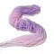 Transparent Gradient Color Glass Beads Strands, Faceted Round, Medium Purple & Pink, 3x2.8mm, Hole: 0.9mm, about 123pcs/strand, 14.53''(36.9cm)