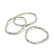 Natural Labradorite Beaded Stretch Bracelets, Round, Beads: 4~5mm, Inner Diameter: 2-1/4 inch(5.65cm)