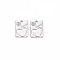 Brass Micro Pave Clear Cubic Zirconia Charms, Nickel Free, Rectangle with Word Guard, Real Platinum Plated, 12x8.5x1mm, Hole: 1.2mm