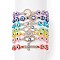 7Pcs 7 Style Resin Evil Eye Braided Bead Bracelets Set, Crystal Rhinestone Tree & Hamsa Hand & Cross & Infinity Link Bracelets for Women, Mixed Color, Inner Diameter: 1-3/4~3 inch(4.4~7.7cm), 1Pc/style