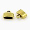 Tibetan Style Alloy Cord Ends, Cadmium Free & Nickel Free & Lead Free, Antique Golden, 10x11.5x5mm, Inner Diameter: 9x3mm, Hole: 2mm, about 700pcs/1000g