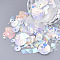 Ornament Accessories, PVC Plastic Paillette/Sequins Beads, Mixed Shapes, Light Blue, 4~40x2.5~16x0.3~1.5mm, Hole: 1~1.6mm