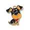 Alloy Enamel Pendants, Dog, Light Gold, Colorful, 25.5x21x1.2mm, Hole: 2mm