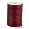 Round Waxed Polyester Thread String, Micro Macrame Cord, Twisted Cord, for Leather Sewing Stitching, Brown, 0.8mm, about 54.68 Yards(50m)/Roll