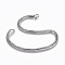 Non-Tarnish 304 Stainless Steel Snake Chain Necklaces, with 304 Stainless Steel Clasps, Stainless Steel Color, 23.6 inch(60cm), 3mm
