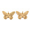 304 Stainless Steel Pendants, with Jump Rings, Butterfly, Real 14K Gold Plated, 21x30.5x3mm, Jump Ring: 5.4x0.7mm, 4mm inner diameter