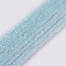 Glass Beads Strands, Faceted, Round, Light Blue, 2x2mm, Hole: 0.4mm, about 183~187pcs/strand, 13.38