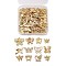 72Pcs 12 Style Alloy Pendants and Links, Filigree Joiners Findings, Butterfly, Light Gold, 15x18x2mm, Hole: 1.8mm, 6pcs/style