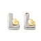 Brass Beads, Cadmium Free & Lead Free, Platinum & Golden, Letter L, 10.5x7.5x7.5mm, Hole: 5x4mm