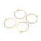 Brass Pendants, Long-Lasting Plated, Flat Round, Real 24K Gold Plated, 28x25x1mm, Hole: 1.4mm