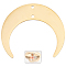 Beebeecraft 10Pcs/Box 18K Gold Plated Crescent Moon Connector Links Double Horn Charms Pendant with 2 Holes for DIY Necklace Earrings Jewellery Making