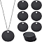 BENECREAT 20Pcs Black Flat Round Stamping Blank Tags 1.2 Inch Aluminum Tags with Hole for Bracelet Jewelry Making 0.04 Inch Thickness