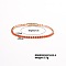 Chic Sparkling Personalized Brass Rhinestone Tennis Bracelet for Women Fashion Statement, 6-3/4 inch(17cm)