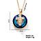 Vintage Sparkling Rhinestone Cross Virgin Pendant Necklaces, Brass Cable Chain Necklaces for Women, Golden, 15.75 inch(400mm)