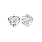 Non-Tarnish 304 Stainless Steel Charms, Heart, Stainless Steel Color, 14x12x5mm, Hole: 1.8mm