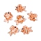 Handmade Lampwork Beads Strands, Fish, Sandy Brown, 18~23x23~27x8.5~10mm, Hole: 1.5mm, about 21~25pcs/strand, 16.54~19.69 inch(42~50cm)