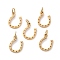 Ion Plating(IP) 304 Stainless Steel Charms, Horseshoe, Golden, 13x10x1mm, Hole: 3mm