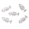 Non-Tarnish Stainless Steel Links Connectors, Fishbone, Stainless Steel Color, 14.5x6.5x1.1mm, Hole: 1mm