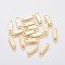 201 Stainless Steel Chain Tabs, Chain Extender Connectors, Oval, Golden, 12x3x1mm, Hole: 1.4mm