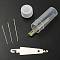 Steel Sewing Needles, Big Eye Needles, Big Eye Pointed Needles, for Embroidery, Stainless Steel Color, 35~40x0.6~0.9mm, 10pcs/box