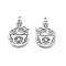 Non-Tarnish 201 Stainless Steel Pendant, Hollow Charms, Bottle with Eye, Stainless Steel Color, 30x19.5x1.5mm, Hole: 1.4mm