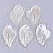 Natural Capiz Shell Pendants, Wing, Linen, 35x21x1~1.5mm, Hole: 1.6mm
