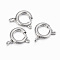 Non-Tarnish 304 Stainless Steel Smooth Surface Spring Ring Clasps, Stainless Steel Color, 14x10x2mm, Hole: 2.5mm