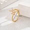 Flower Design Ladies Ring for Daily Wear, Dating and Vacation, Golden, Inner Diameter: 19mm