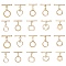 10Pcs 10 Styles Rack Plating Brass Toggle Clasps, Cadmium Free & Lead Free, Long-Lasting Plated, Mixed Shapes, Golden, 13~15.5x5.5~12x1.2mm, Hole: 1.8mm, 1pc/style