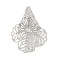 Rack Plating Brass Bead Cone, Long-Lasting Plated, Lead Free & Cadmium Free, Platinum, 28.5x21x15.5mm, Hole: 2mm