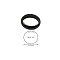 Synthetic Hematite Plain Band Rings, Inner Diameter: 21.3mm