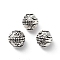 Tibetan Style Alloy Beads, Cadmium Free & Lead Free, Barrel, Antique Silver, 7.5x8mm, Hole: 1.6mm, about 684pcs/1000g