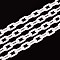 ABS Plastic Cable Chains, Oval, Beige, 13.5~14x8x2mm, 14.9 inch~15.35 inch(38~39cm)/strand