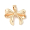 Brass Pendants, Cadmium Free & Nickel Free & Lead Free, Bowknot, Real 18K Gold Plated, 15.5x20.5x2mm, Hole: 3x5mm