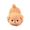 Resin Cute Dog Display Decorations, for Home Office Desk Decoration, PeachPuff, 26.5x30.5x23.5mm