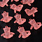 Frosted Acrylic Pendants, Bear, Light Coral, 38.5x34x15mm, Hole: 2.5mm, about 94pcs/500g