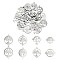 arricraft 32 Pcs 8 Styles Silver Tree of Life Charms, Stainless Steel Flat Round Hollow Connector Charms Tree Shaped Metal Charms Pendants for DIY Crafts Jewelry Making