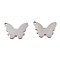 Tarnish Resistant 201 Stainless Steel Pendants, Butterfly, Stainless Steel Color, 16.5x11x0.8mm, Hole: 1.4mm