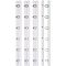 BENECREAT 12inch Spring Steel Corset Busks, 4 Pairs White Corset Busk with Hook & Eye Closure for Sewing and Closure of Women Corsets, Bustier