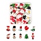20Pcs 10 Style Christmas Themed Handmade Lampwork Beads, Snowman & Father Christmas & Santa Claus & Christmas Tree & Christmas Stocking & Christmas Gloves, Mixed Color, 15~27x10~20x7.5~17mm, Hole: 1.4~2mm