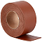 GORGECRAFT Flat Leather Cord 37.5mm x 2m Lychee Grain Double-Sided Leather Strips 1.7mm Thick Imitation Leather Strap Braided Threads for DIY Crafts Guitar Belt Bracelet Jewelry Making, Saddle Brown