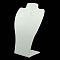 Organic Glass Necklace Display Bust, White, 140x75x235mm