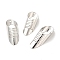 Rack Plating Brass Pendants, Platinum, 29x10x6mm, Hole: 1mm