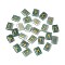 25Pcs Rectangle Natural Green Aventurine Rune Stones with Elder Futhark Alphabet Engraved, 19.5~20x15x5.5~6mm