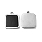 201 Stainless Steel Charms, with Enamel, Square Charm, Stainless Steel Color, 13x11x1.5mm, Hole: 1.2mm