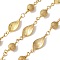 304 Stainless Steel Link Chains, Soldered, with Spool, Golden, 19x8x2mm