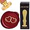 Brass Wax Seal Stamps with Wood Handle, for DIY Scrapbooking, Heart, 25mm